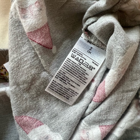 Santa Face Christmas Printed PJ Cotton Drawstring Pants Grey Red - Picture 6 of 6